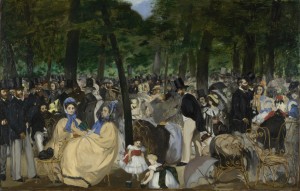 ÉDOUARD MANET: Zene a Tuilériák kertjében, 1862 (National Gallery, London)