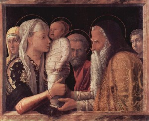Andrea Mantegna: Jézus bemutatása a templomban (1465)